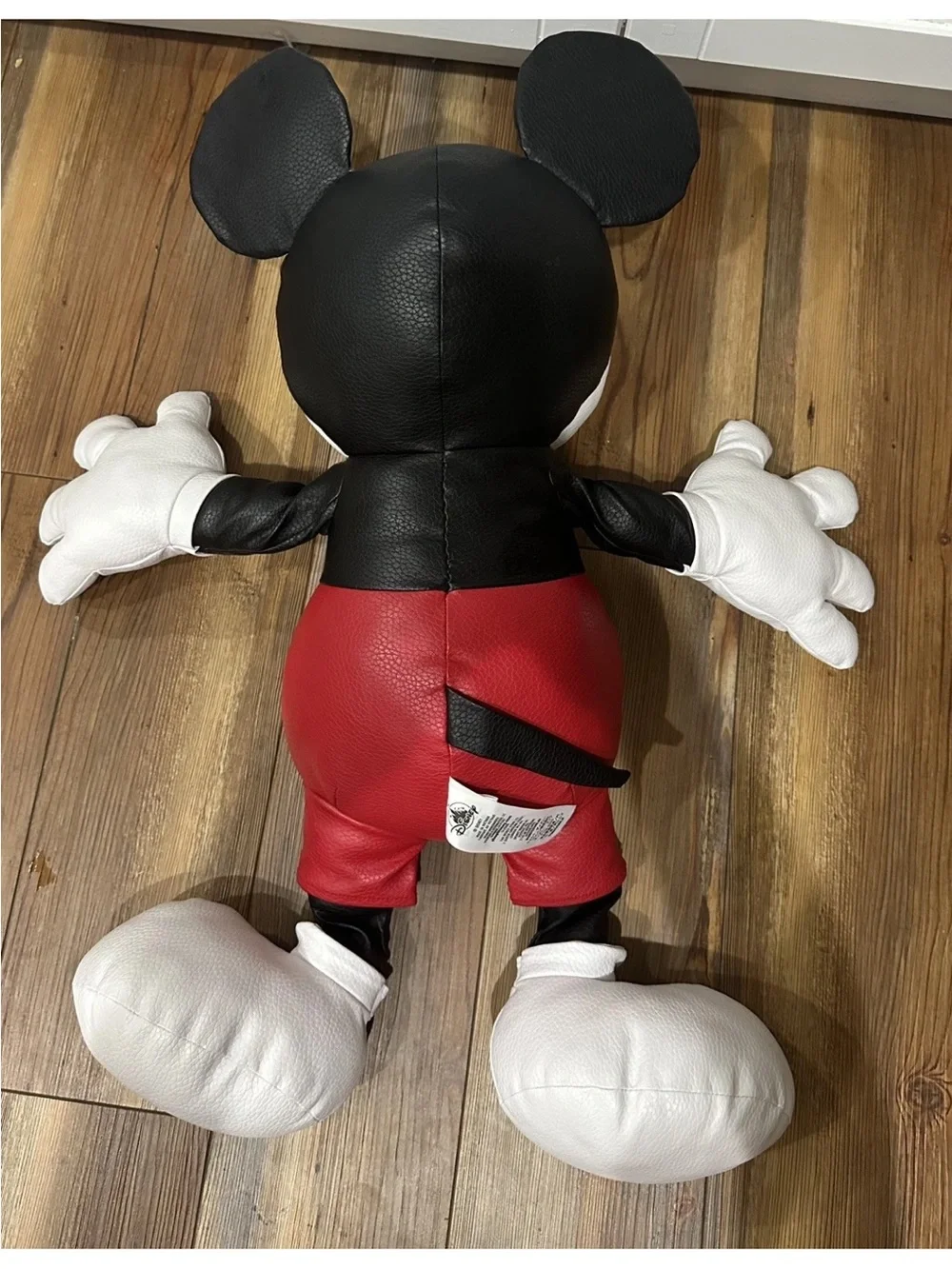 Disney Mickey Mouse Large Simulated Leather Plush - 26 inches RARE